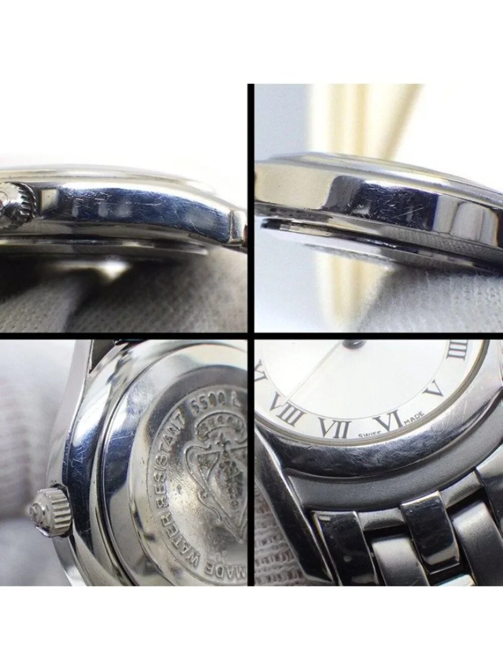 Gucci Watch Class Silver Dial Roman Index Date SS Quartz Analog
